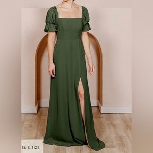 Revelry deep olive Maeve dress size 6 in deep olive